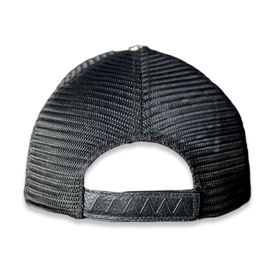 TAJI LEATHER TRUCKER HAT