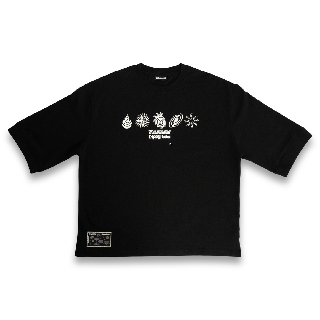 TAFARI X TRIPPY LABS T-SHIRT BLACK